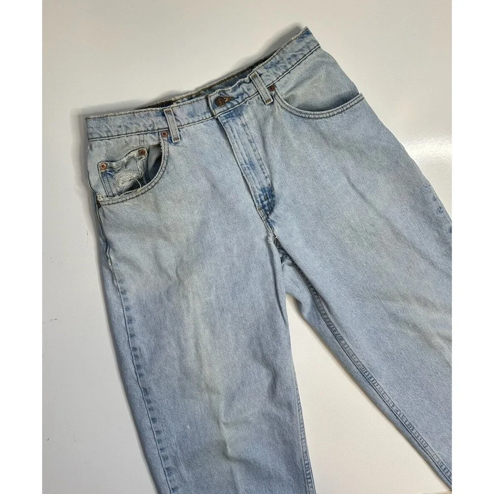 VTG 90s Levi's 560 Loose Taper Destroyed Distressed Faded Jeans / USA /‎ 34x36